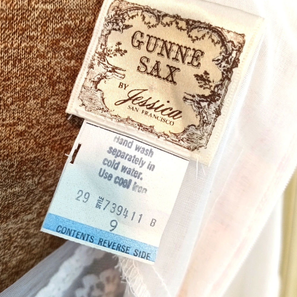 RARE 70S COTTON PINK CALICO "GUNNE SAX" PRAIRIE ! - Picture 14 of 16